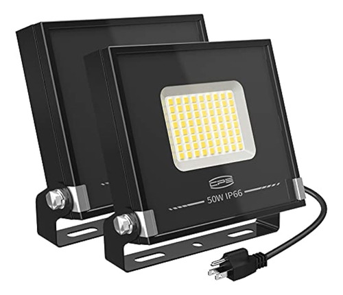 Cp3 50w Led Flood Light 2 Pack, Super Bright 4000lm Security