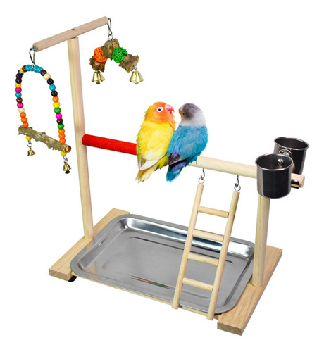 Soporte De Percha De Loro De Madera Fácil De Instalar