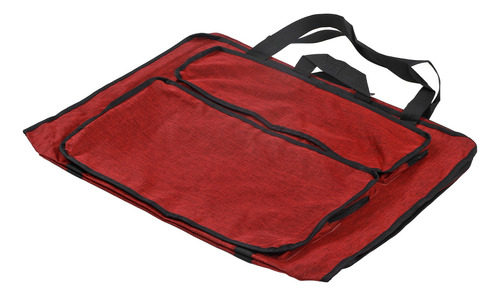 Bolso Artístico Rojo, Bloc De Dibujo, Reforzado Con Un Solo