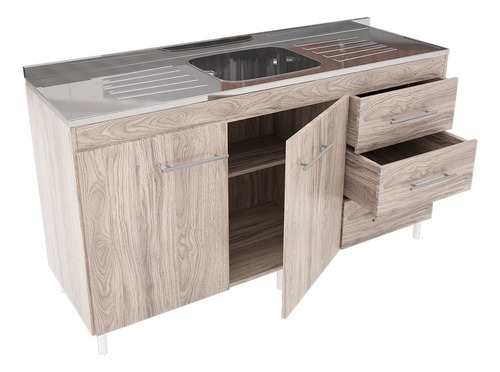 Bajo Mesada Cocina 140 Melamina Muebles Orlandi 