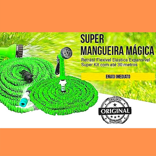 Imagem 3 de 6 de Mangueira Magica Retratíl Para Jardim 30m 7 Jatos Original