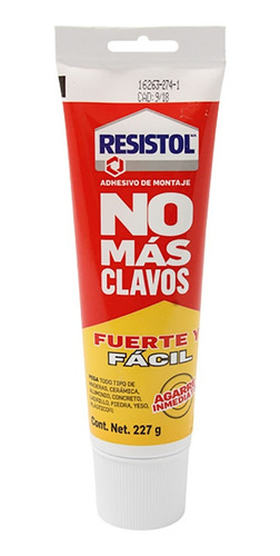 Adhesivo De Montaje Resistol No Más Clavos 227 G