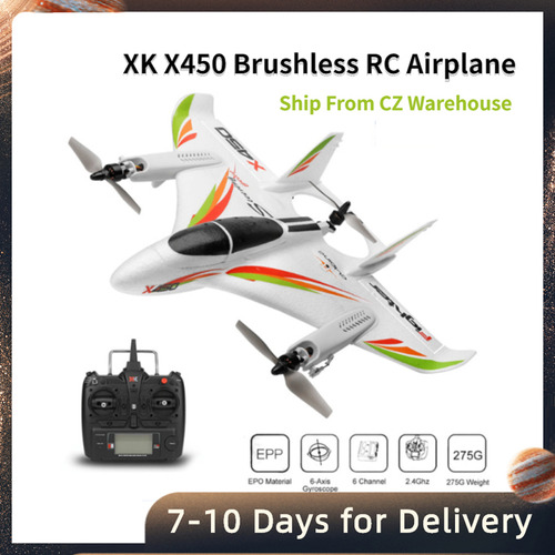1 Abs, 2,4 G, 6 Canales, Wltoys Xk X450, 3d/6 G, Led Rc Avio
