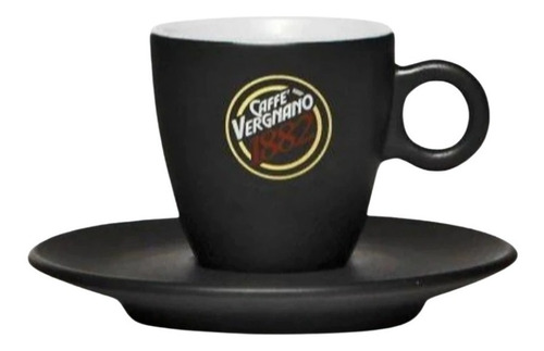 Taza Espresso Vergnano Porcelana Negra