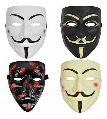 Paquete De 4 Disfraces De Halloween Con Máscara De Hacker V