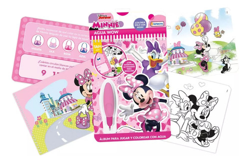 Libro Colorear Agua Wow Minnie Disney Junior Pintar Tapi