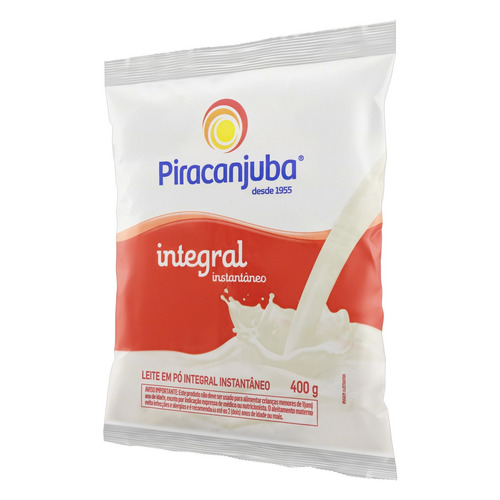 Imagem 2 de 4 de Leite Pó Instantâneo Integral Piracanjuba Pacote 400g