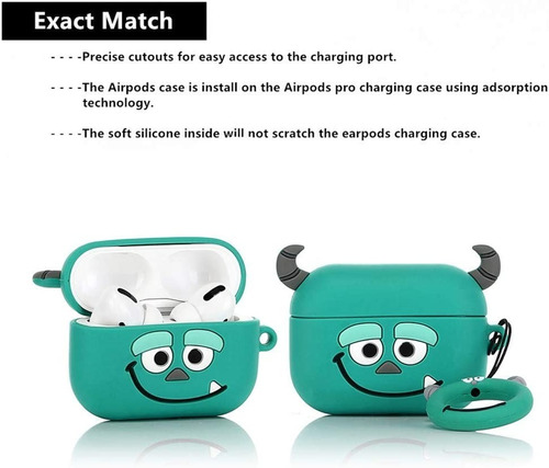 Imagen 4 de 8 de Funda Para AirPods Pro Muchos Modelos + Accesorios 6 En 1