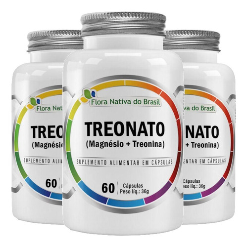 Kit Treonato (mg + Treonina) 600mg - 60 Cápsulas
