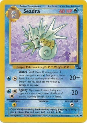 Seadra 42/62 Poco Comun Pokemon Tcg