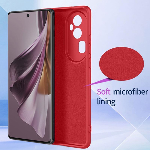 Funda Silicona Líquida Tpu Carcasa Para Nova 12i 4g+mica Rojo Huawei Nova 12i 4g/enioy 70 Pro 4g