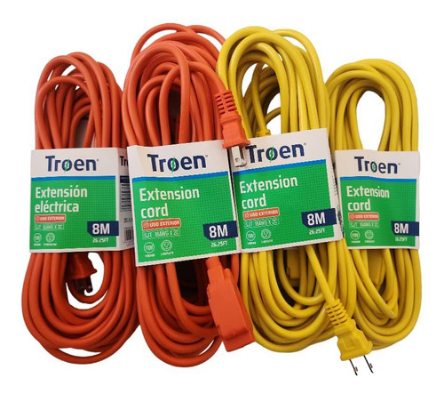 Extension Electrica Industrial 6 Mts Marca Troen 