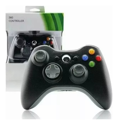 Control Generico Para Xbox 360 Alambrico Pc Usb Negro Caja