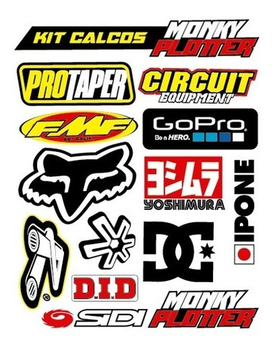 Calcos Motocross Por 16 Planchas Exclusivo Para Revendedores