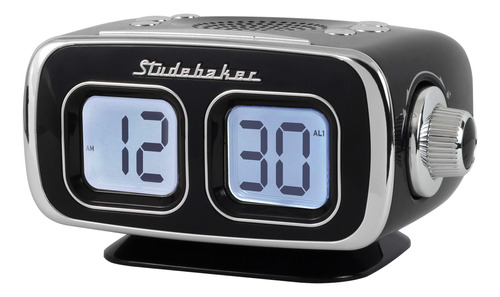 Studebaker Pantalla Grande Lcd Am/fm Retro Reloj Radio Usb B