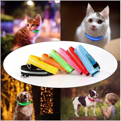 Collar Con Luces Led Para Perros Mascotas