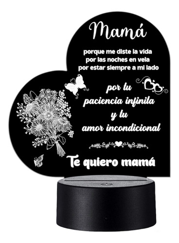 Lampara Led 3d Ocasion Mama, Decoracion, Regalo, Navidad