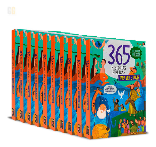 Pack 10 Unidades | 365 Histórias Bíblicas Para Ler E Ouvir - Com Qr Code