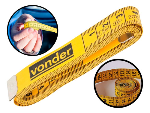 Fita Métrica Flexível 150cm Corporal Costura Cintura Braço