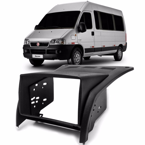 Moldura Painel Dvd Multimídia 2din Fiat Ducato Cinza 2007