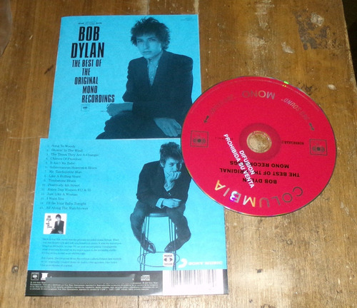 Bob Dylan The Best Of Original Mono Recording Cd Promo Kktus