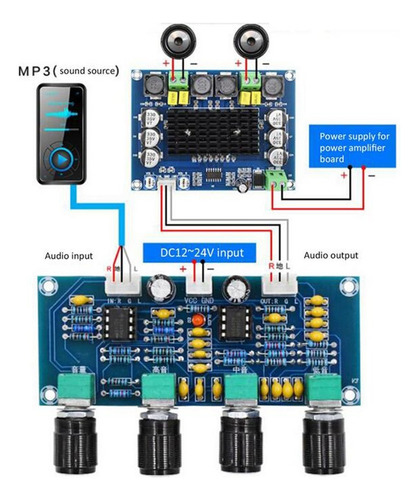 . 2xxh-a901 Power Amp Tone Board Módulo Preamplificador