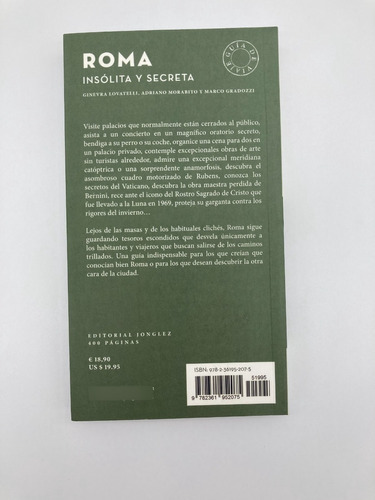Roma. Insólita Y Secreta, De Vários Autores. Editorial Jonglez, Tapa Blanda En Español, 2017