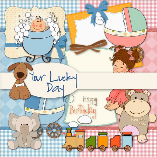 Kit De Papel E Imagenes Digitales Baby Shower Your Lucky Da 