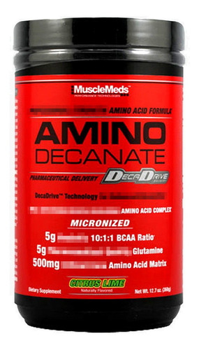 Amino Decanate 380 Gr Aminoácidos De Carne! Muscle Meds! Usa