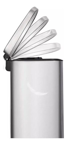 Cubo De Basura De Acero Inoxidable 30 Litros Hogar Oficina