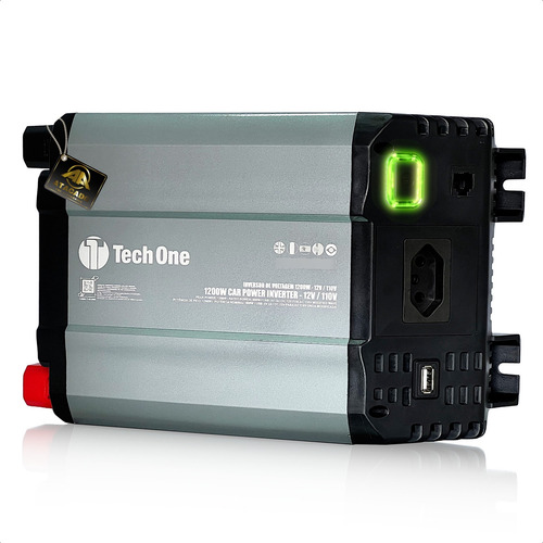 Inversor Tech One 1200w 12v P/ 110v Com Usb