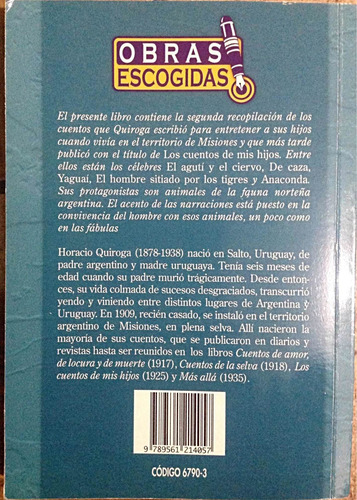 Los Cuentos De Mis Hijos Horacio Quiroga Zig-zag Como/nuevo (Usado)
