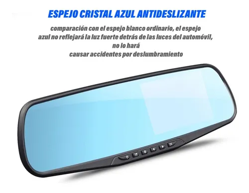 Espejo Retrovisor Cámara Dual Carro Dvr Reversa Full Hd
