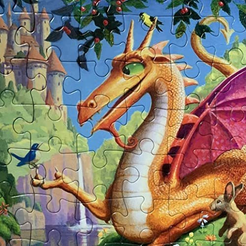 Eeboo: Dragon 64 Piece Puzzle, Proyecto Perfecto Para Manos