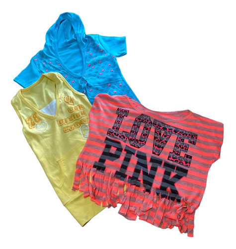 Remera Musculosa Nena Niña  Pack X 3 Por Mayor Lote