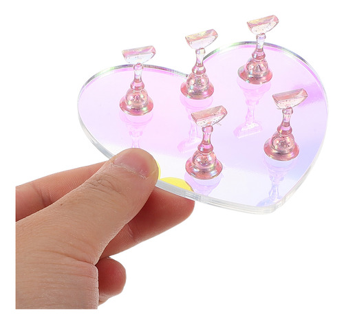 Soporte Para Uñas Press Heart, Soporte De Esmalte De Uñas Pa