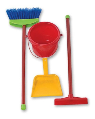 Imagen 3 de 6 de Juego De Limpieza Balde Pala Escoba Y Secador Piso New Plast