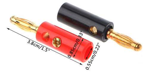 Cable De Bocina O Chapado En Oro De 4 Mm, Rosca Tipo Banana
