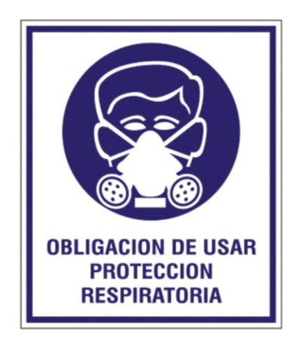 Cartel De Señalizacion Usar Proteccion Respiratoria 40x45cm