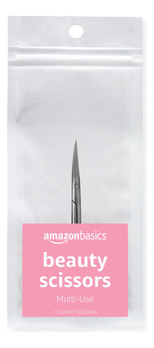 Amazon Basics Tijeras De Belleza, Acero Inoxidable, Plata