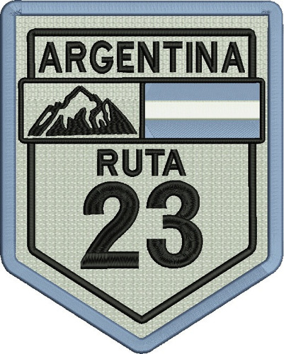 886 Ruta 23 Argentina Parche Bordado