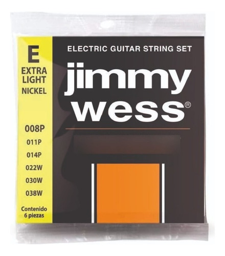 Cuerdas Jimmy Wess Guitarra Electrica 8-38 Jwge-1408