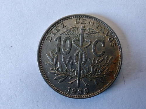 Moneda Bolivia 10 Cents 1939 (x1634