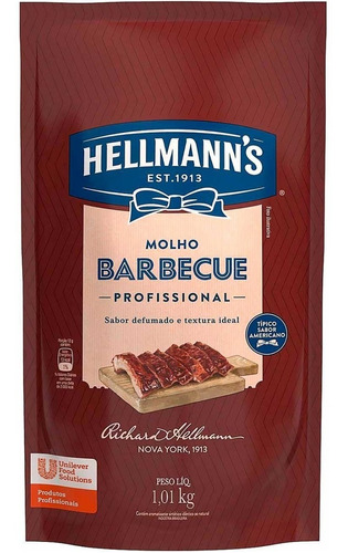 Molho Barbecue Uso Profissional Hellmann's em sachê 1.01 kg