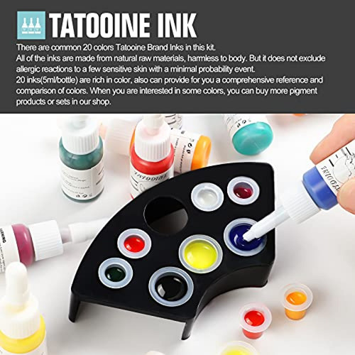 Imagen 6 de 9 de Tinta Para Tatuaje Tatooine Tattoo Ink Set 20 Colores Profes