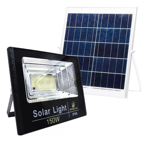 Reflector Led Solar Light 522-424 150w Con Luz Blanco Frío Y Carcasa Negro