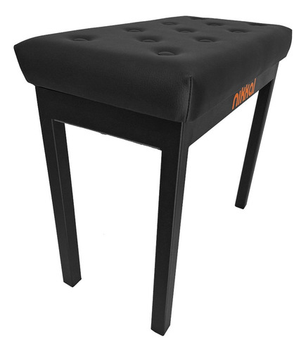 Banco Para Piano Teclado Nikkal Capitone Com Compartimento Cor Preto