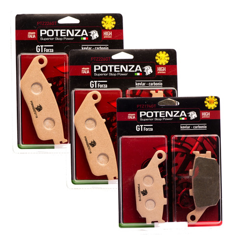 Kit Pastilha Potenza Diant+tras Versys 650 Abs 226+174gt