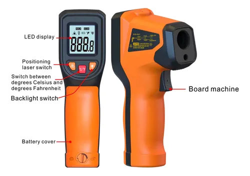 Termometro Digital Infrarrojo Industrial Laser -50° | 600°c
