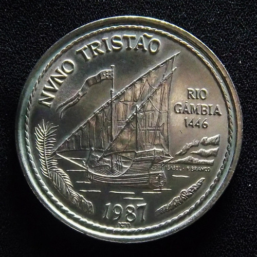 Portugal 100 Escudos 1987 Sin Circular Km 640 Barco A Vela